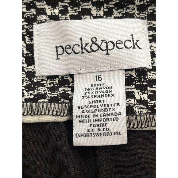 Like New Peck & Peck Women's Skort Black & White - Picture 3 of 6